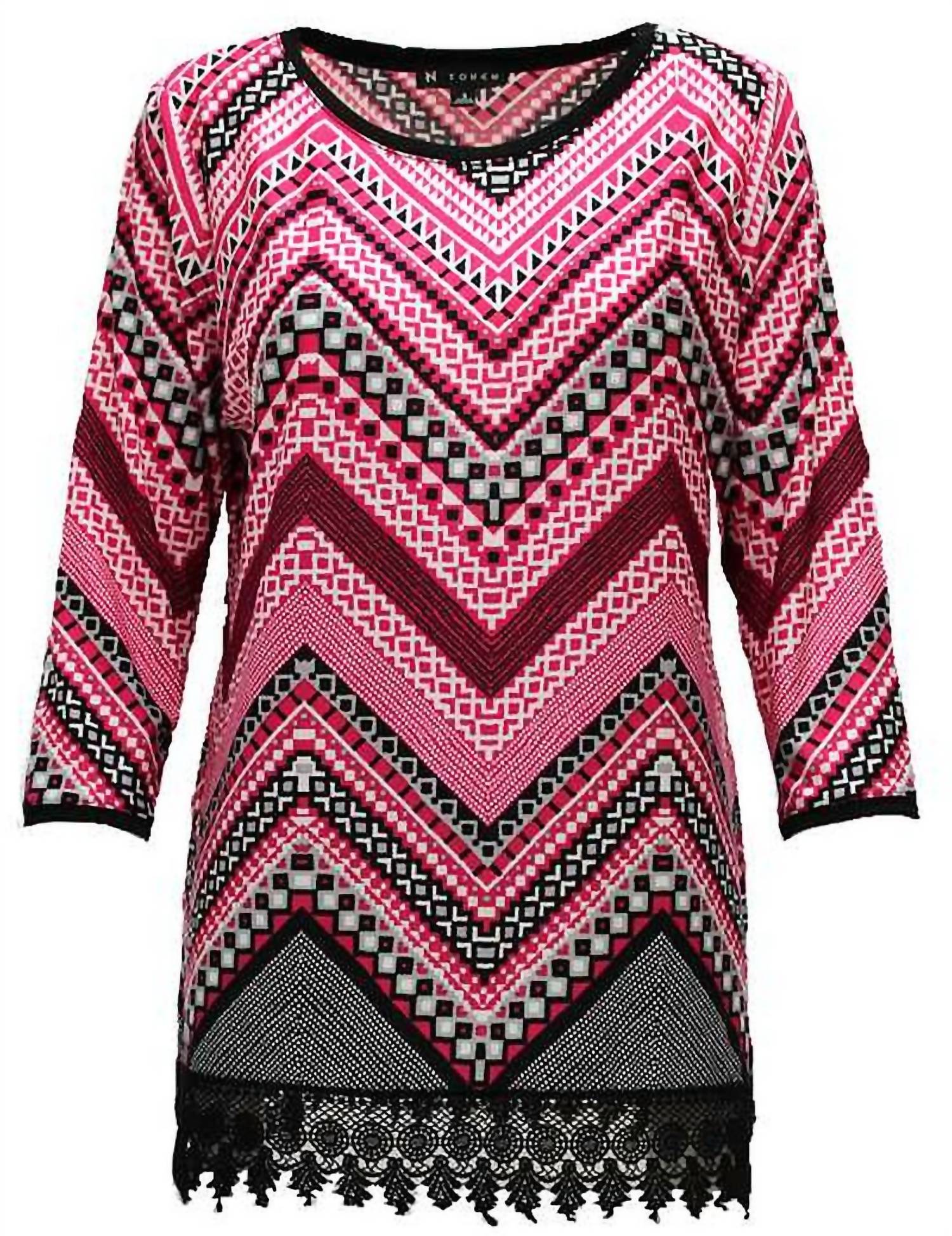 N Touch - Women's Chevron Print Top