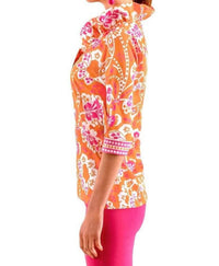 Gretchen Scott - Ruffleneck 3/4 Sleeve Top