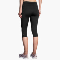 BROOKS Women's Method Half Crop Tight Leggings in black - women's pants - detail view