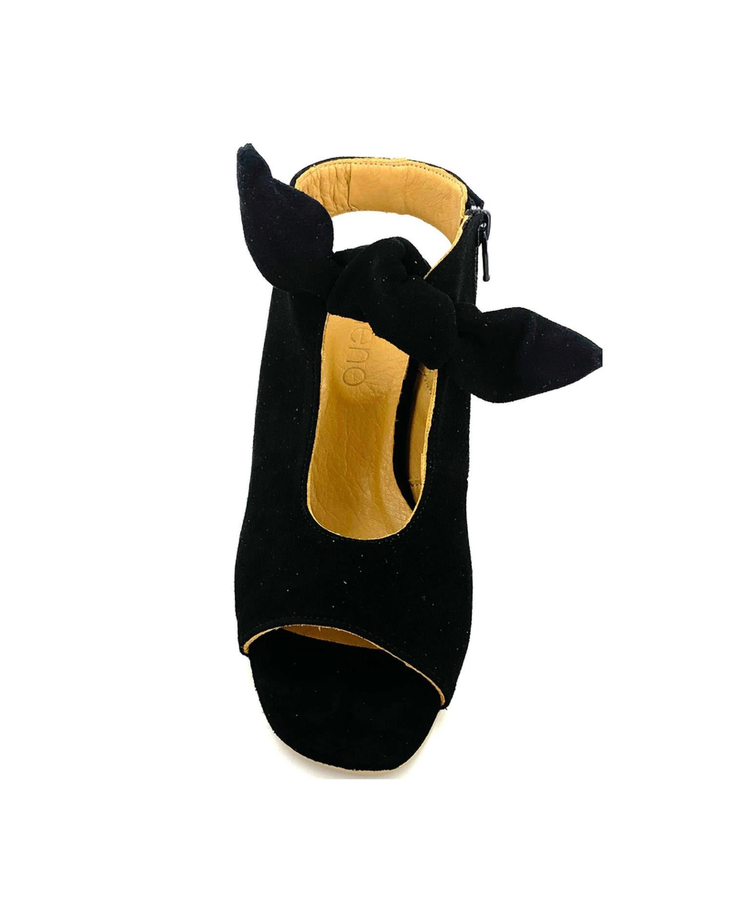 bueno Women's Ellie Sling-back Heel in black suede 1 - women's heels - alternate view
