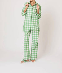 Rosie Assoulin - Picnic Embroidered Gingham Oversized Button Down Shirt