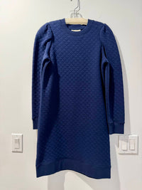 SAIL to SABLE Women's Quilted Long Sleeve Dress in navy - women's dress