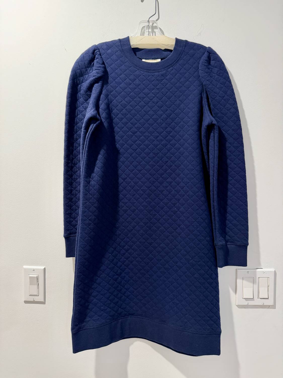 SAIL to SABLE Women's Quilted Long Sleeve Dress in navy - women's dress