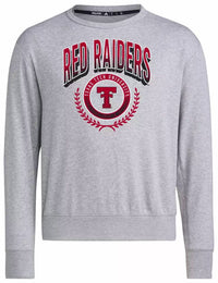adidas Men's Texas Tech Red Raiders Pullover Crew Sweatshirt in oxford grey - men's shirt