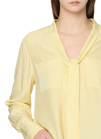 Frame - Silk Modern Tie Blouse