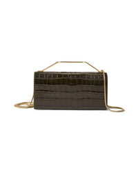 Veronica Beard - Barre Croc-embossed Leather Clutch Handbag