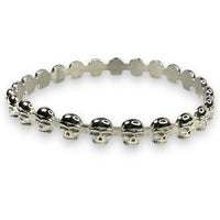 Jagged Halo Jewelry - Women's For Eternity Skull Bangle Bracelet