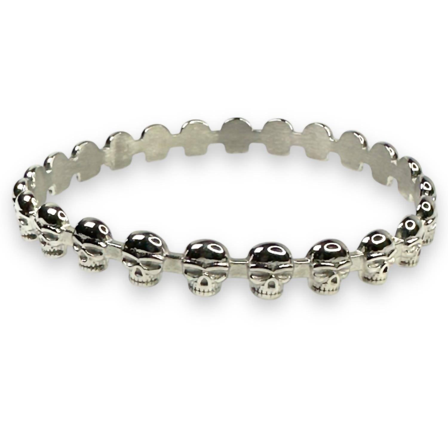 Jagged Halo Jewelry - Women's For Eternity Skull Bangle Bracelet