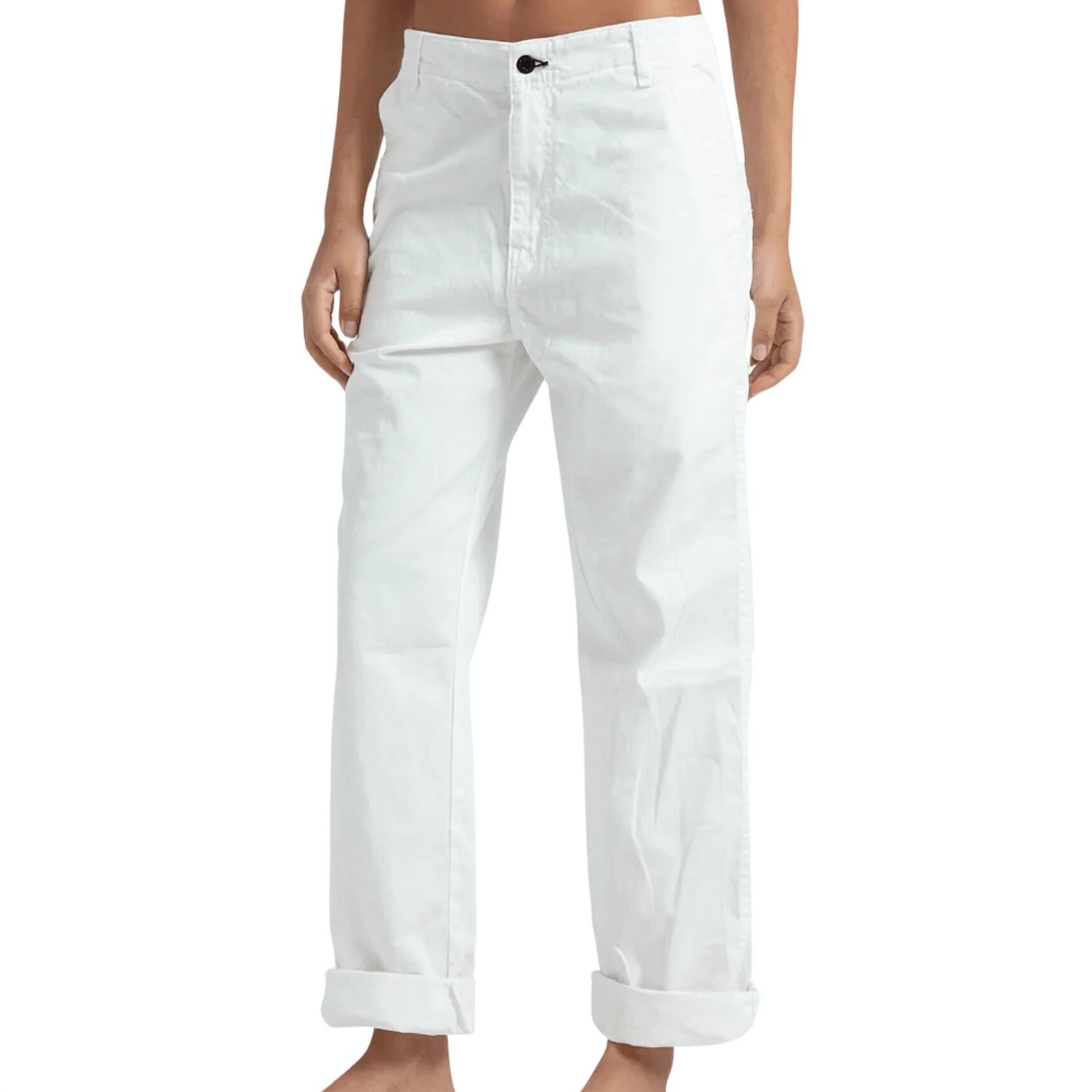 ASKK NY Relaxed Leg Chino in ivoryy - women's pants