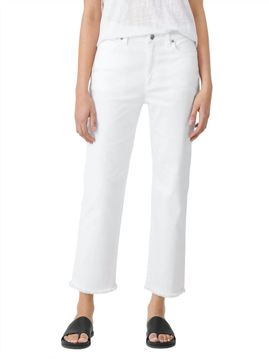 Eileen Fisher - STRAIGHT ANKLE JEAN W/ RAW EDGE