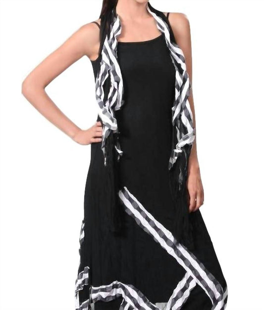 Checkerboard Stripe Maxi Dress