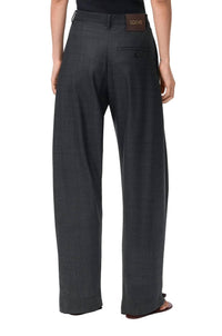Loewe - Women's Check Belted Trouser With Front Pleat