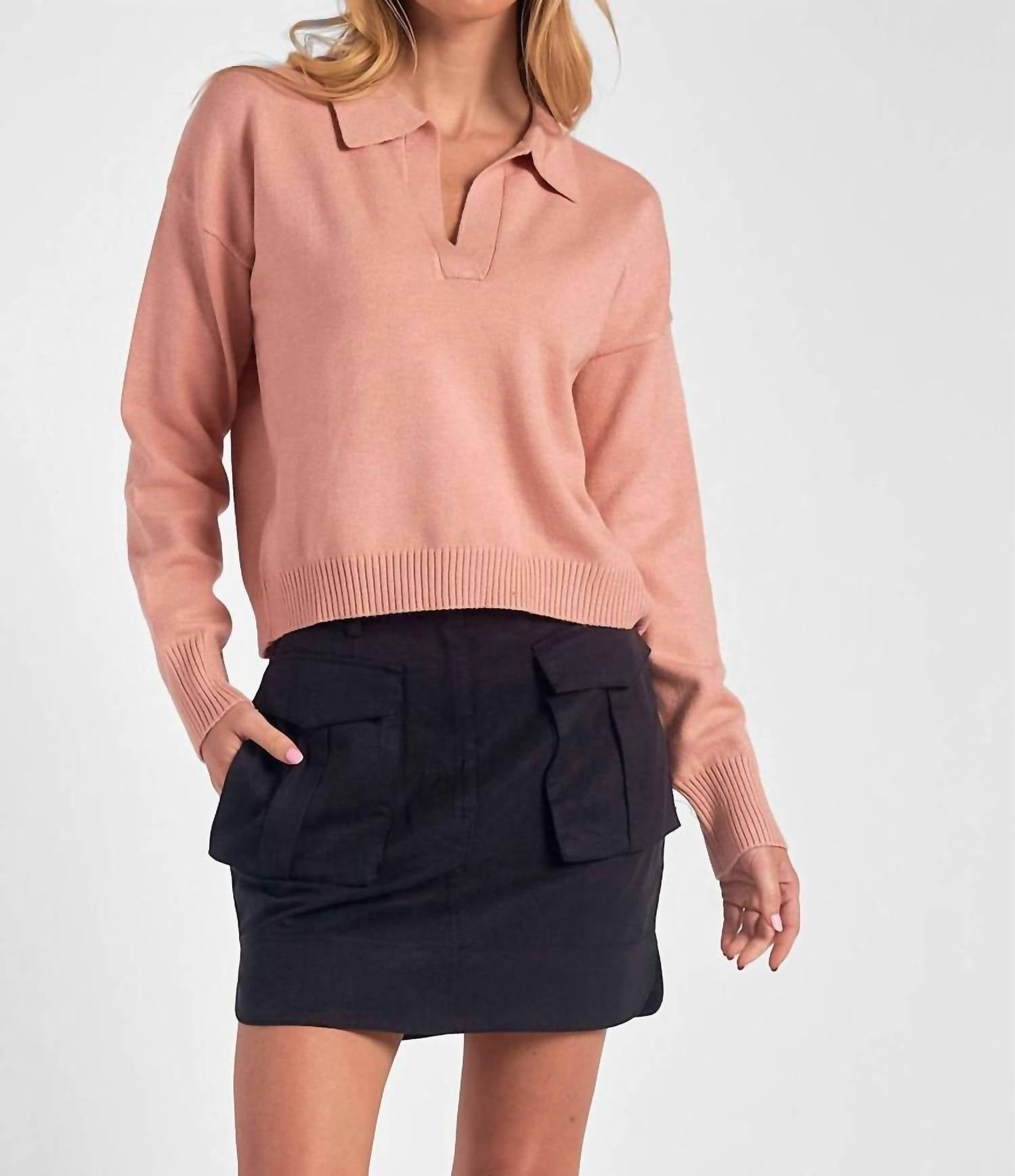 Elan - Collar V-neck Sweater