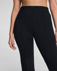 Spanx Ponte Kick Flare With Pintuck Pant in classic black - women's pants - alternate view