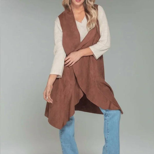 Paparazzi - Faux Suede Long Vest