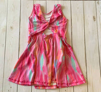 Yoga Baby - Kid's Spring Tie Dye Open Back Dress
