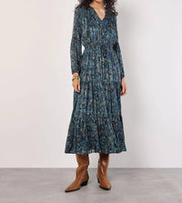 Apricot - Painterly Lurex Paisley Midi Dress