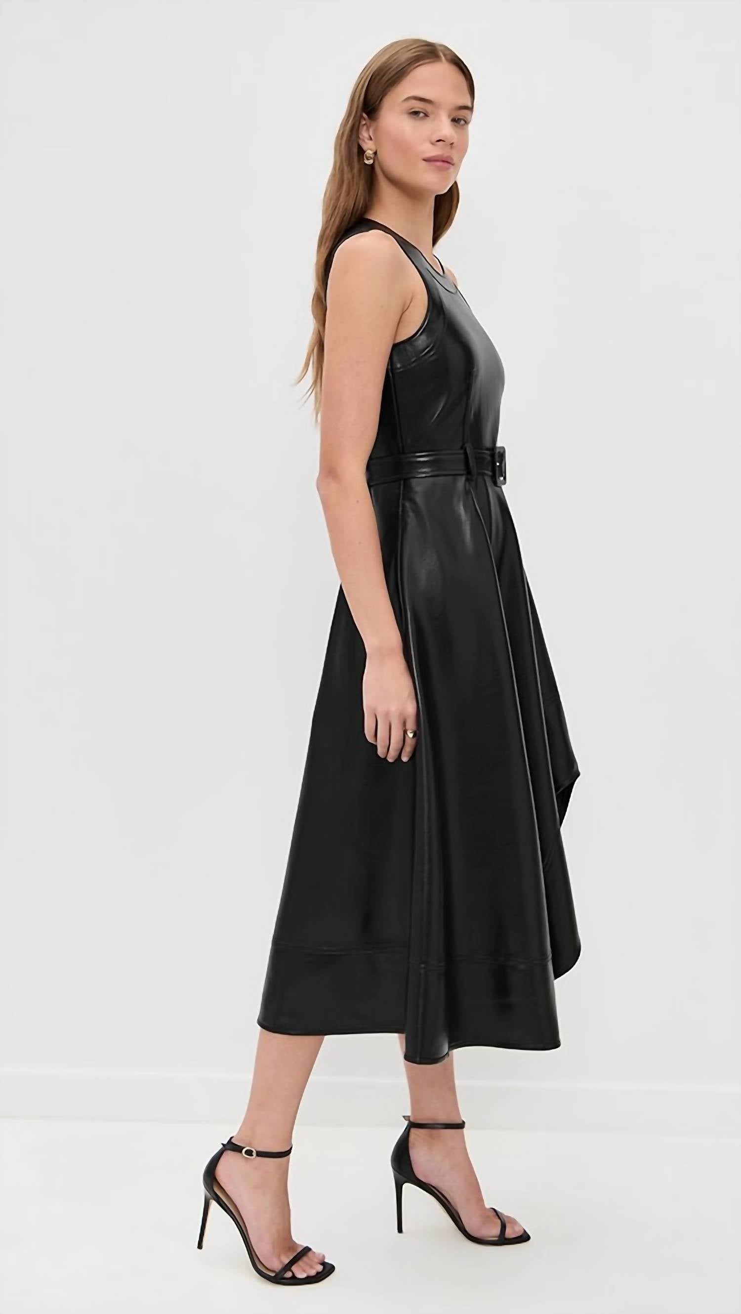 Cinq A Sept - Vegan Leather Zelda Midi Dress