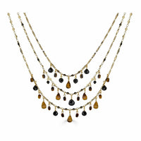Rachel Reinhardt - Women's Tigers Eye And Black Spinel Bib Necklace