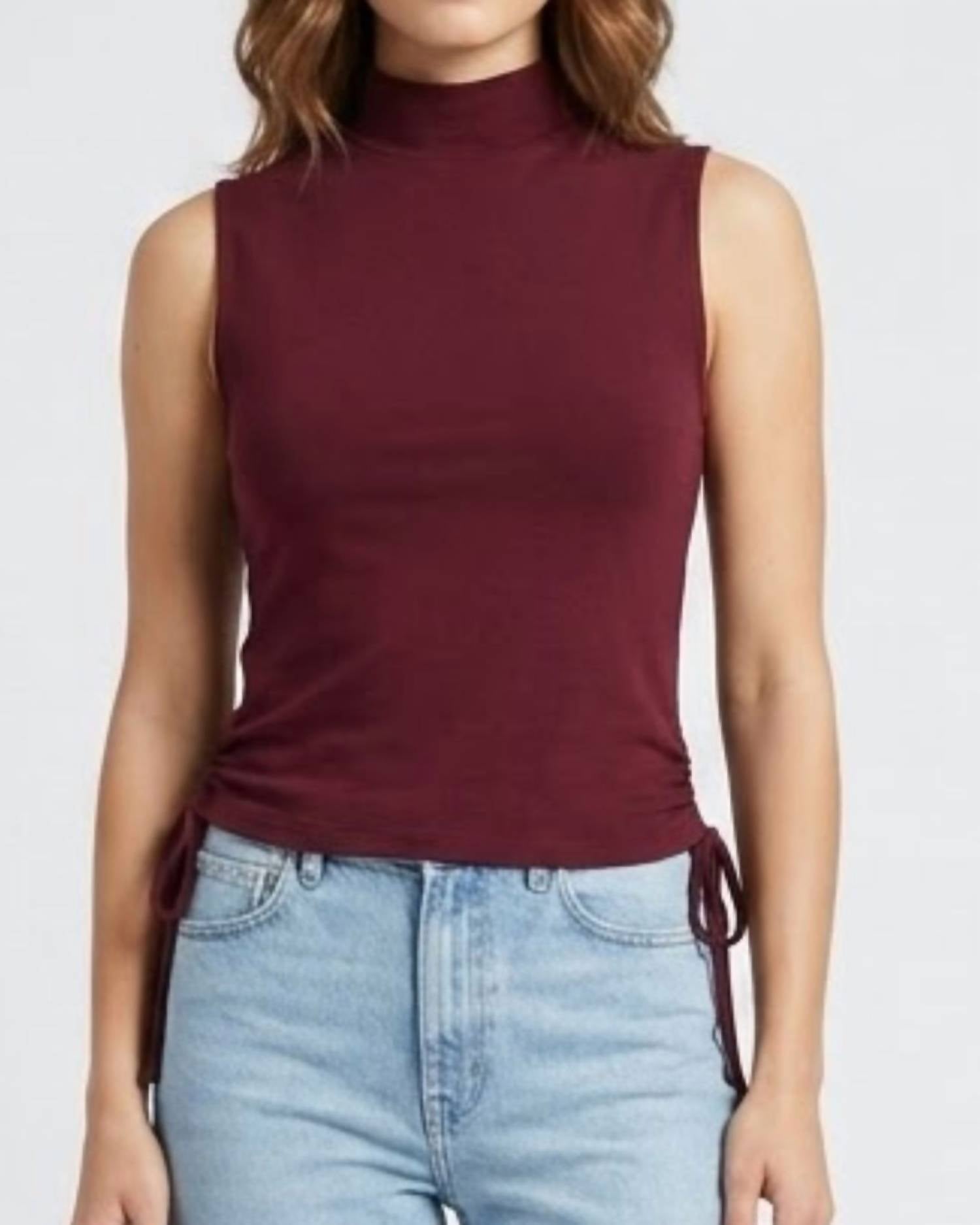 SHE + SKY Victoria Tank Top in burgundy - women's tank top