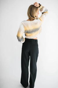 Falcon Park - Vera Striped Cropped Sweater