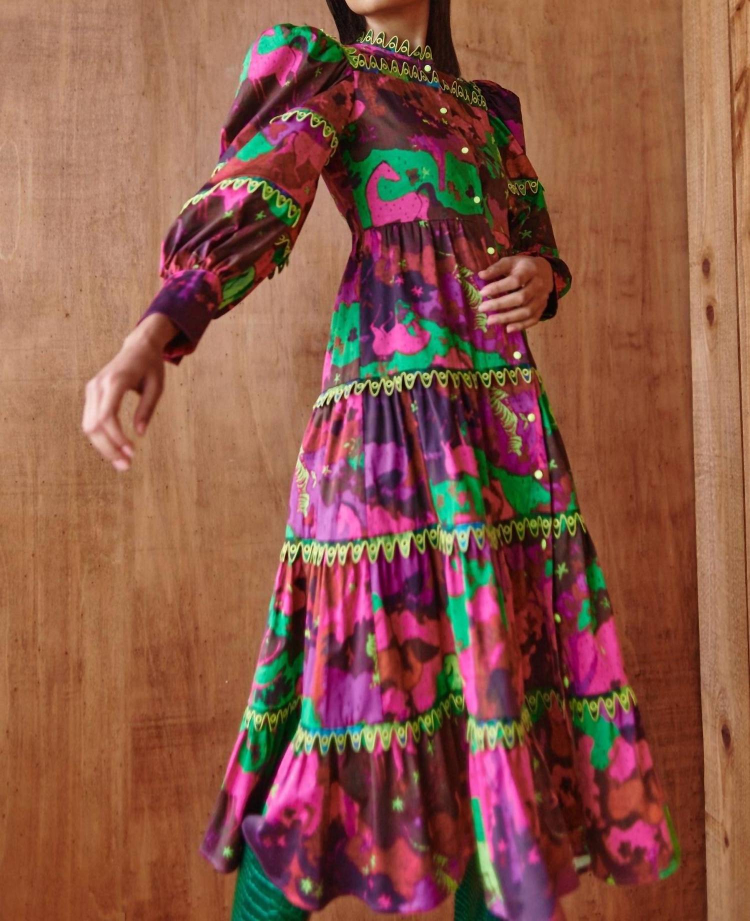Celia B - Tiered Hasu Midi Dress
