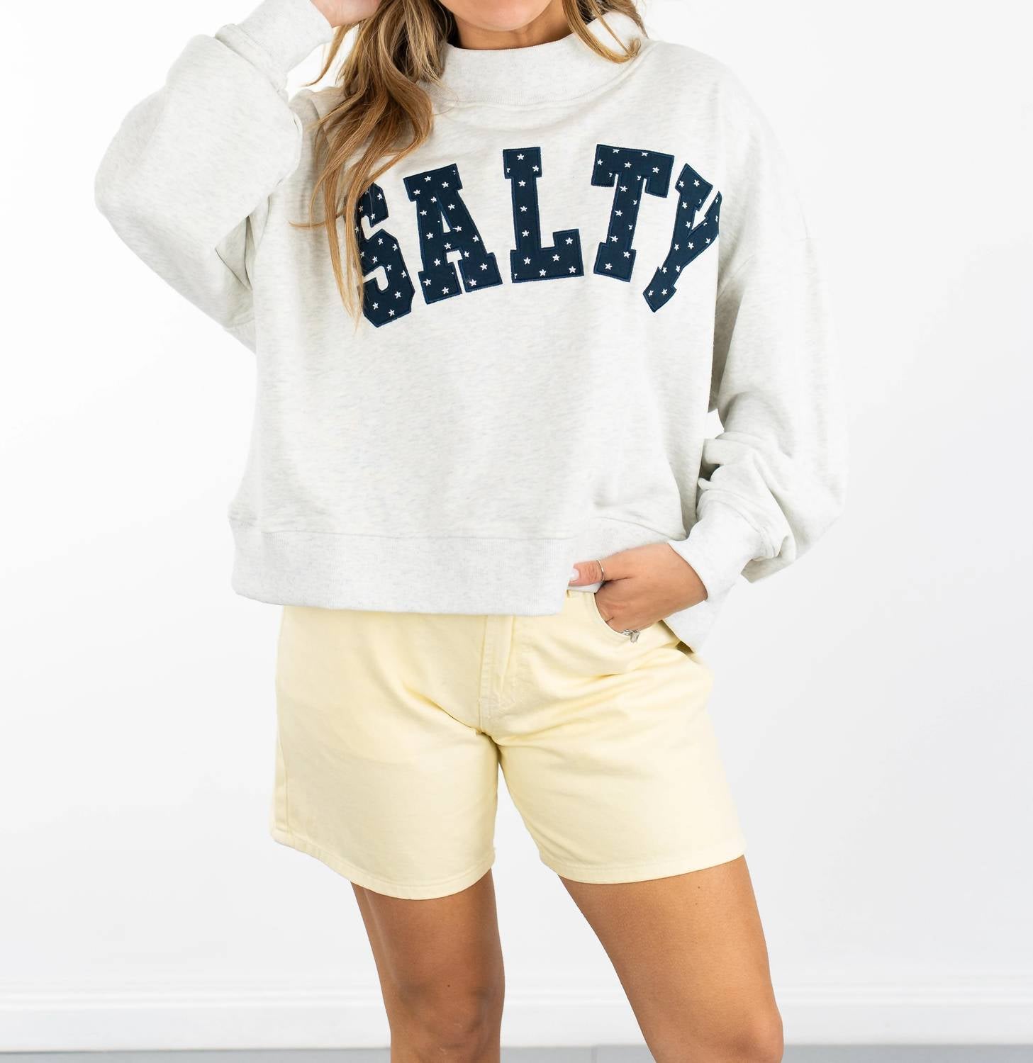 Kimberly C - Salty Stars Mock Neck Sweatshirt