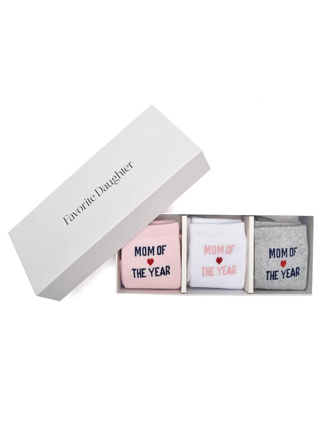 Favorite Daughter - Women's Mom Of The Year Heart Sock Box Set