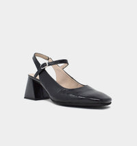 Wonders Women's Slingback Heels in black - women's heels - detail view