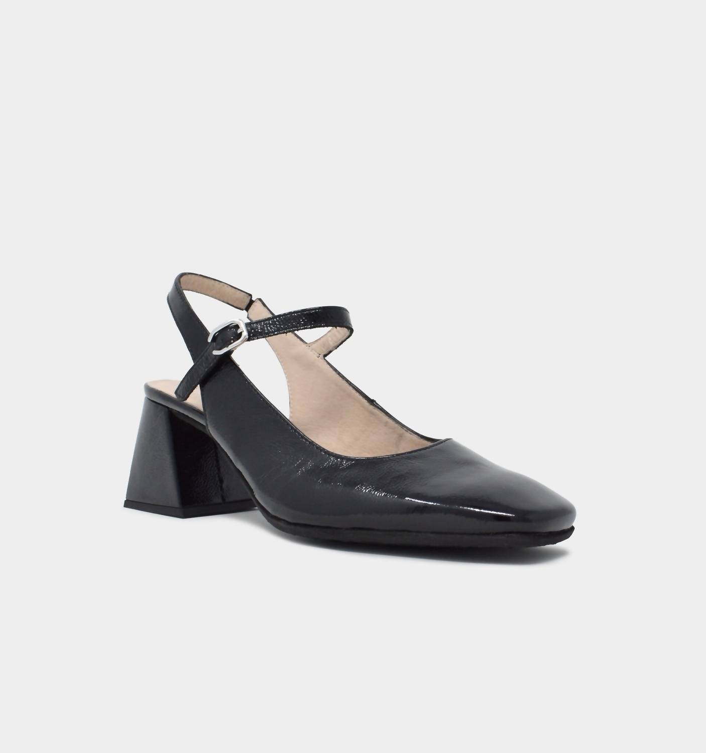 Wonders Women's Slingback Heels in black - women's heels - detail view