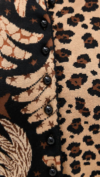 Farm Rio - Leopard Mixed Cardigan