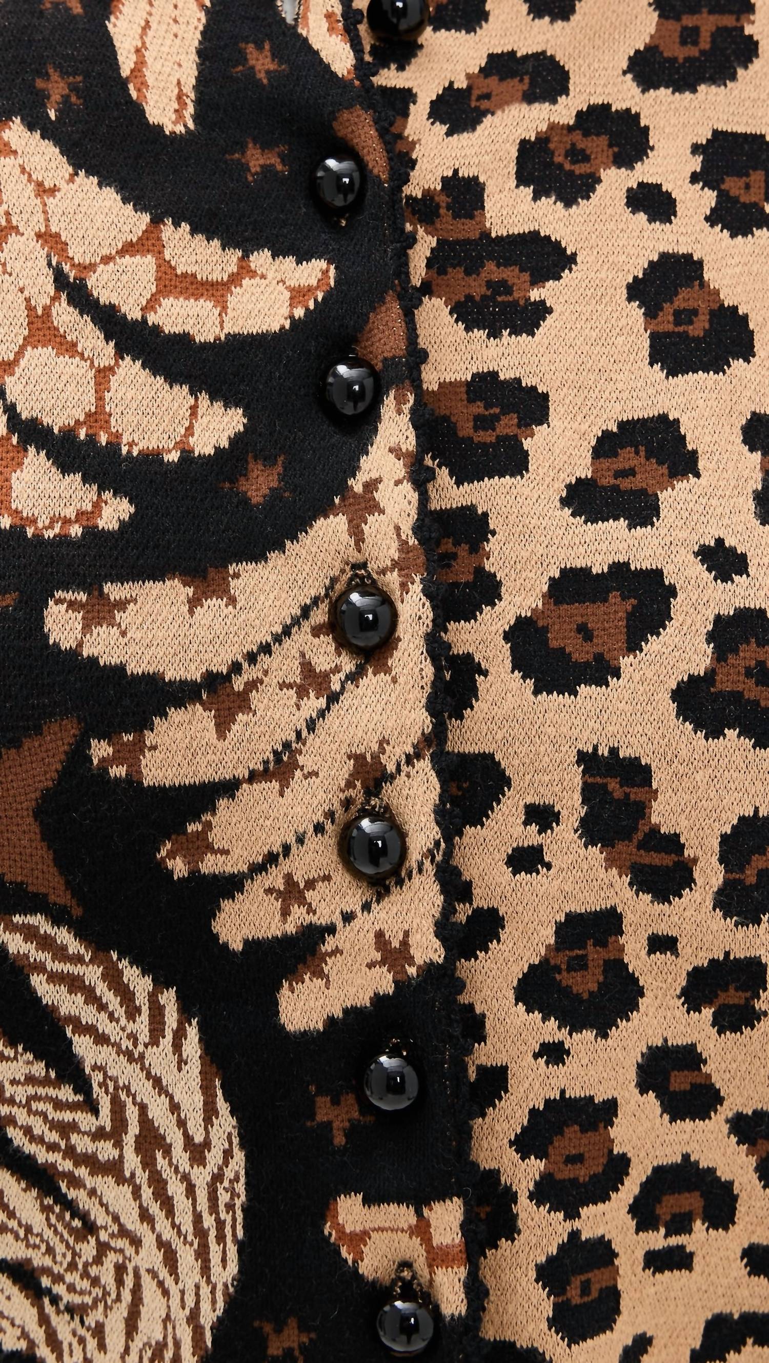 Farm Rio - Leopard Mixed Cardigan