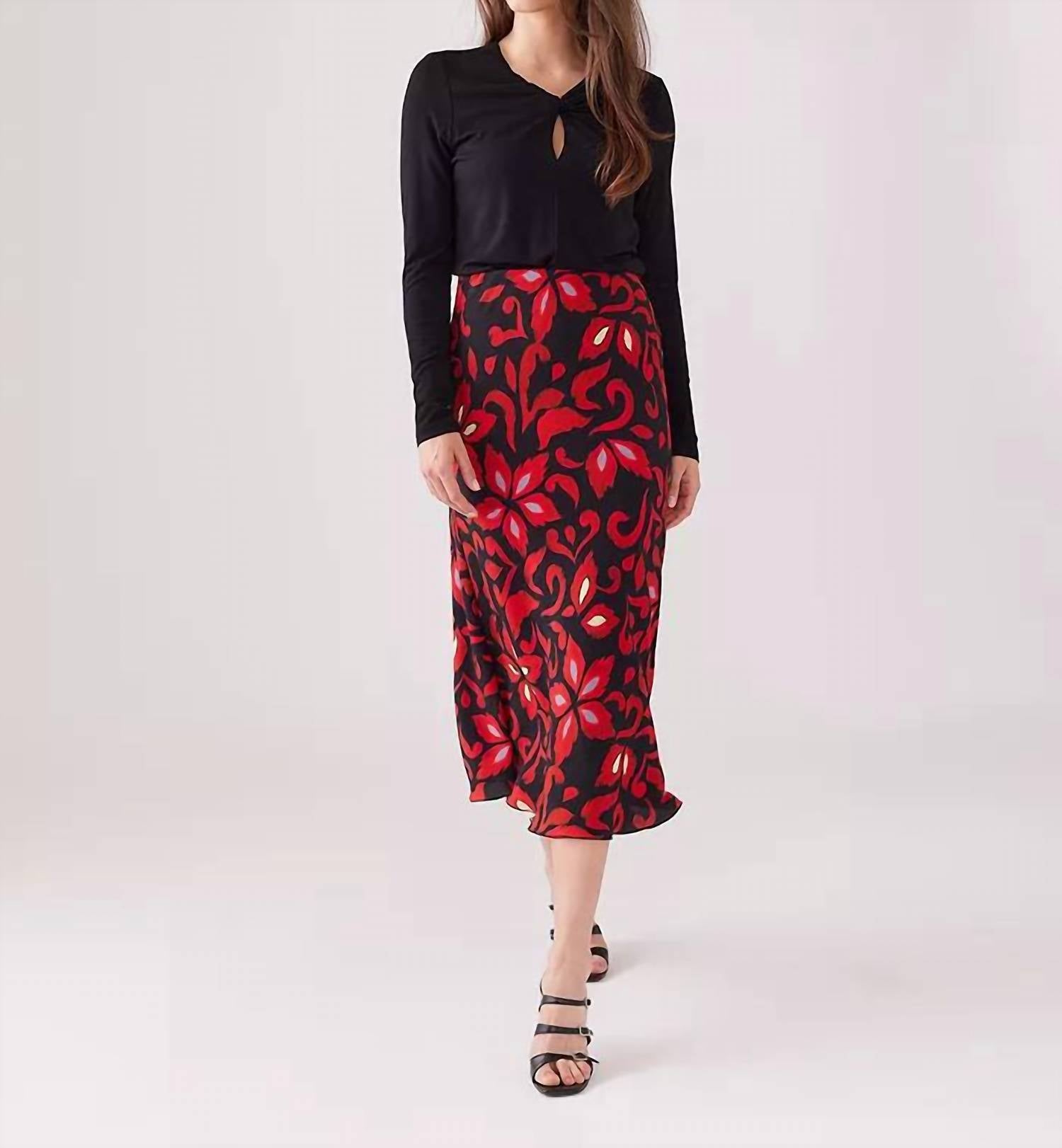 Karen Kane - Bethany Bias Cut Midi Skirt