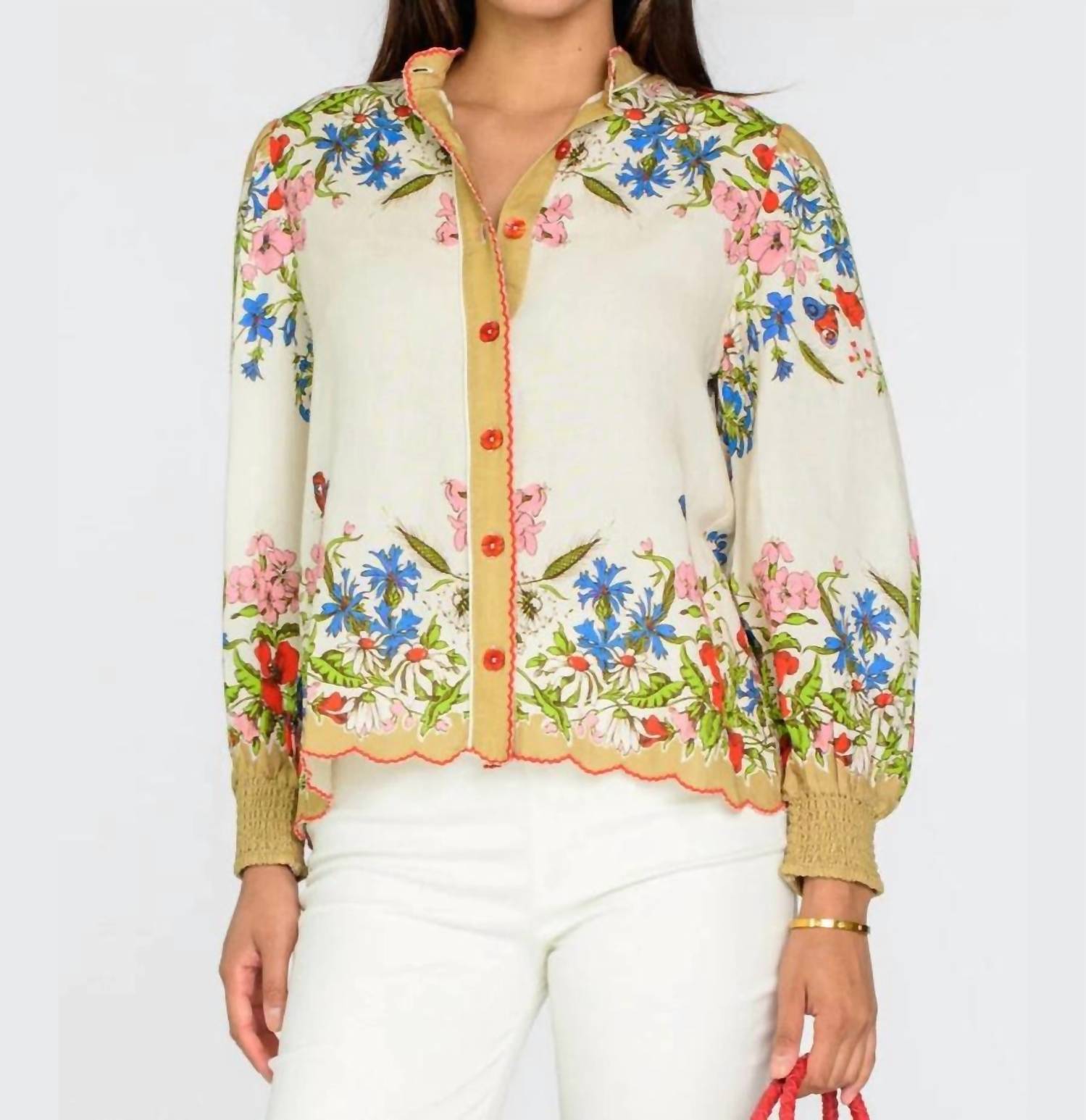 Elizabeth James The Label - Emily Balloon Sleeves Top