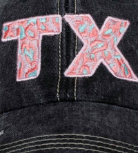 Katydid - Women's Texas State Embroidered Distressed Trucker Hat