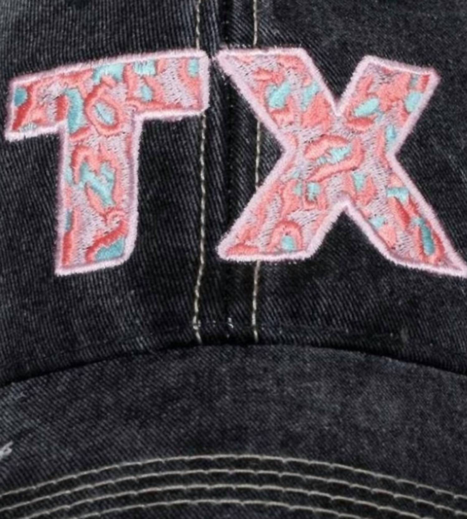 Katydid - Women's Texas State Embroidered Distressed Trucker Hat
