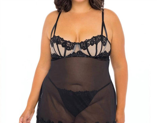 Oh La La Cheri - Julie Babydoll Sleepwear - Plus