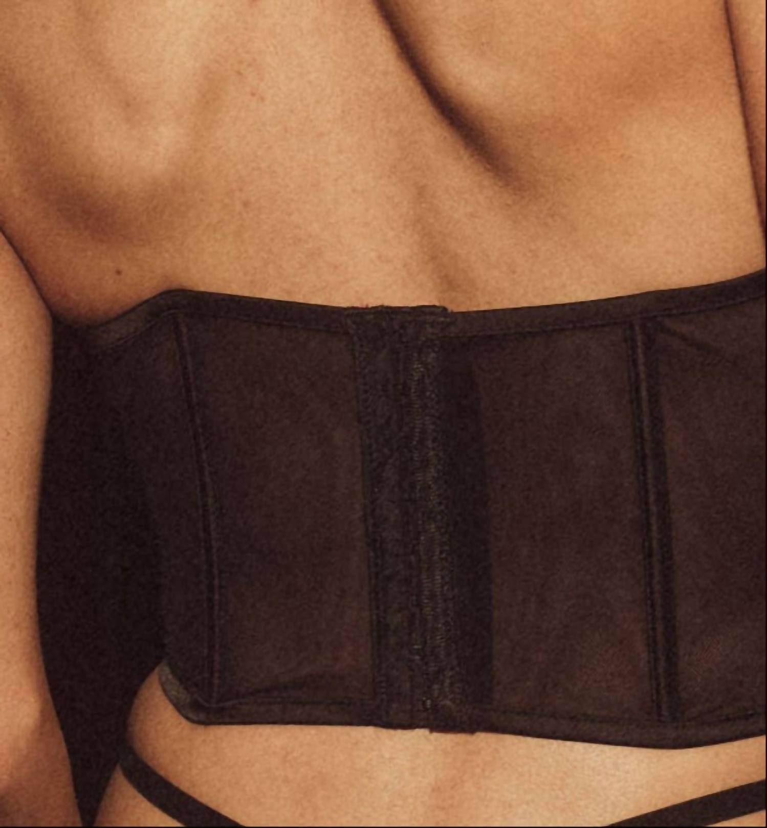 Kilo Brava - Embroidery Sweetheart Bustier Crop Top