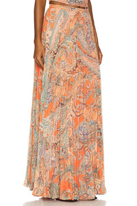 L'Agence - Torin Pleated Maxi Skirt