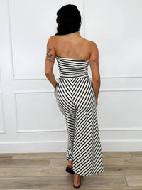 By Together - Cotton Blend Strapless Jumpsuit