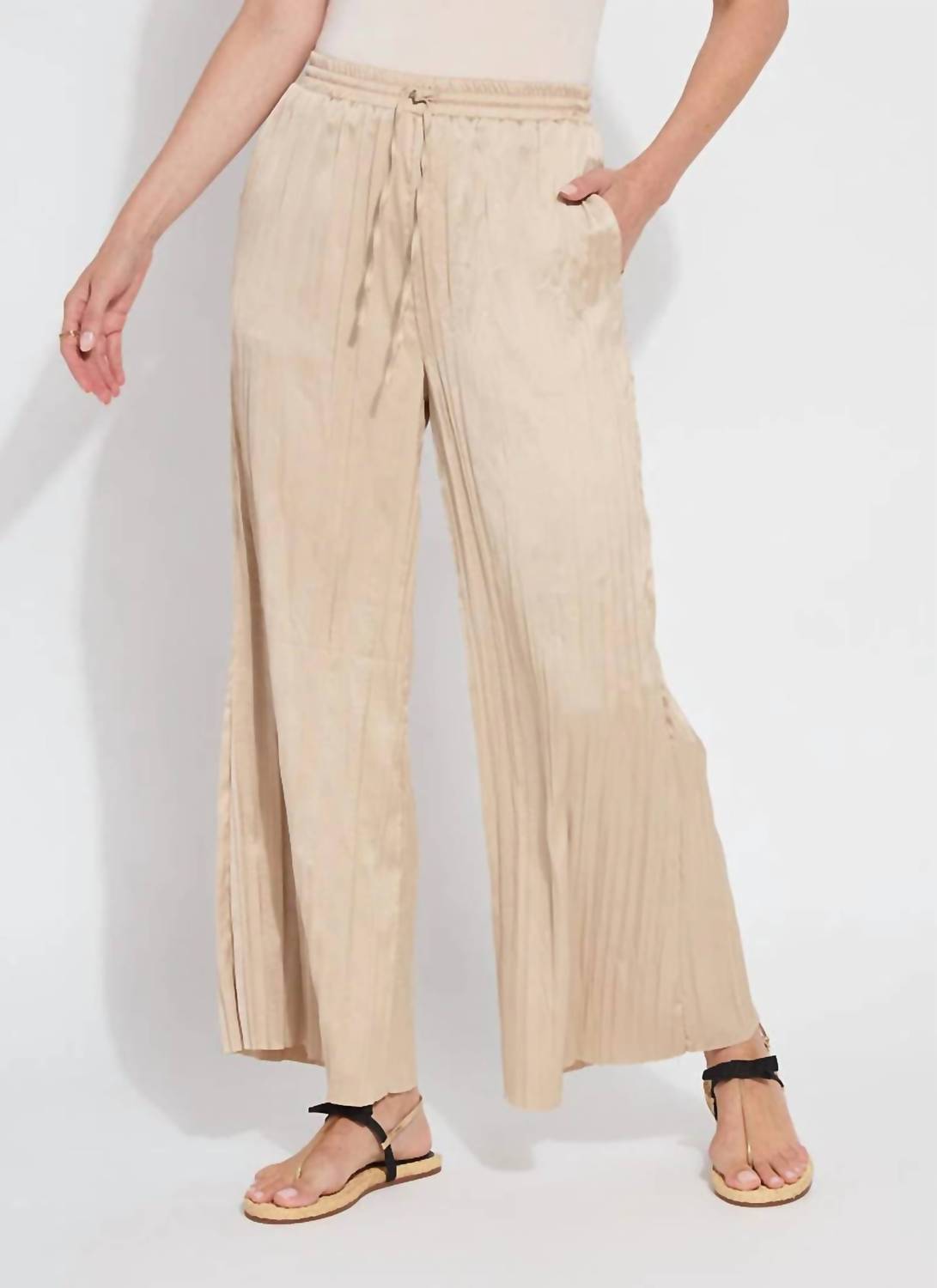 Lysse - Women's Packable Pleated Palazzo Pant