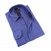 Eight X - Sax Design Button Down Jacquard Shirt