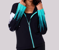 Angel Apparel - Knit Zip Up Hoodie With Ribbed Sleeves