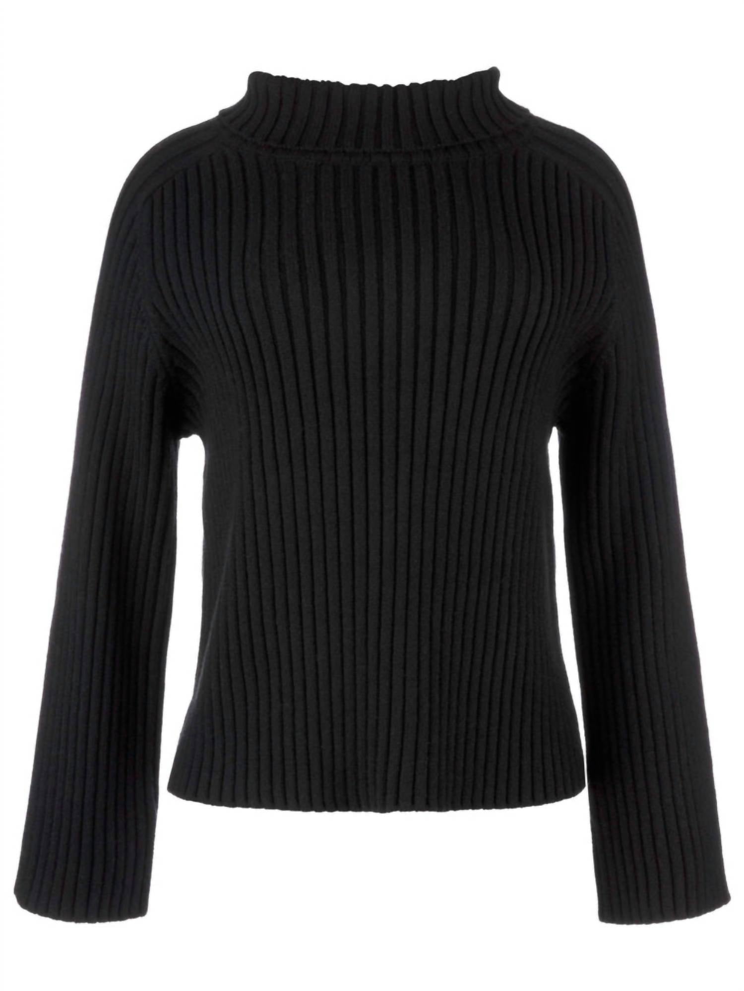 KUT FROM THE KLOTH Hera Turtleneck Sweater in black - women's sweater - alternate view