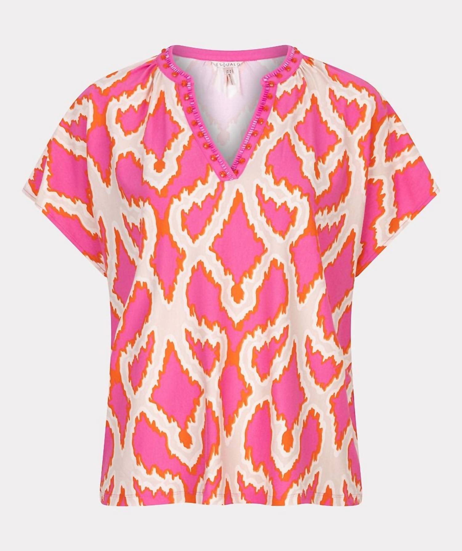 ESQUALO Telse Top in beads disco spark - women's blouse - view 5
