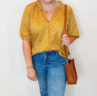 DEAR JOHN DENIM Costa Top in marigold calico - women's blouse - view 5