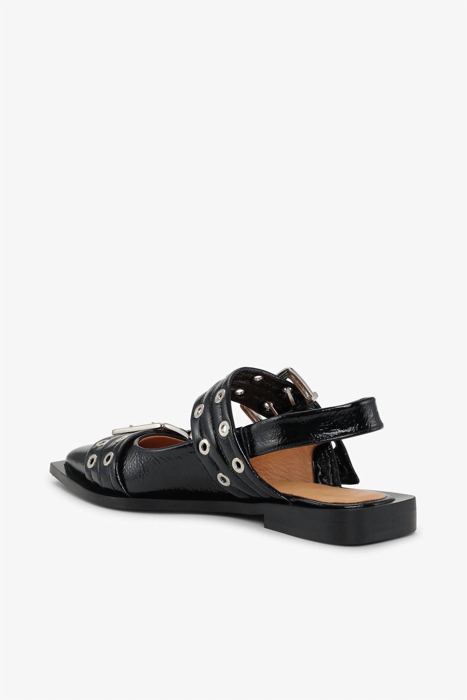 Ganni - Women's Buckle Ballerina Flats