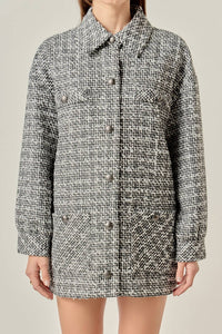 English Factory - Nora Tweed Shacket