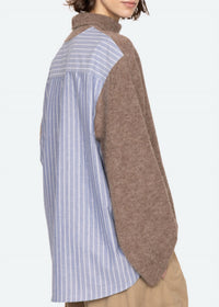SEA Mallory Turtleneck Sweater in camel multi - women's sweater - view 4