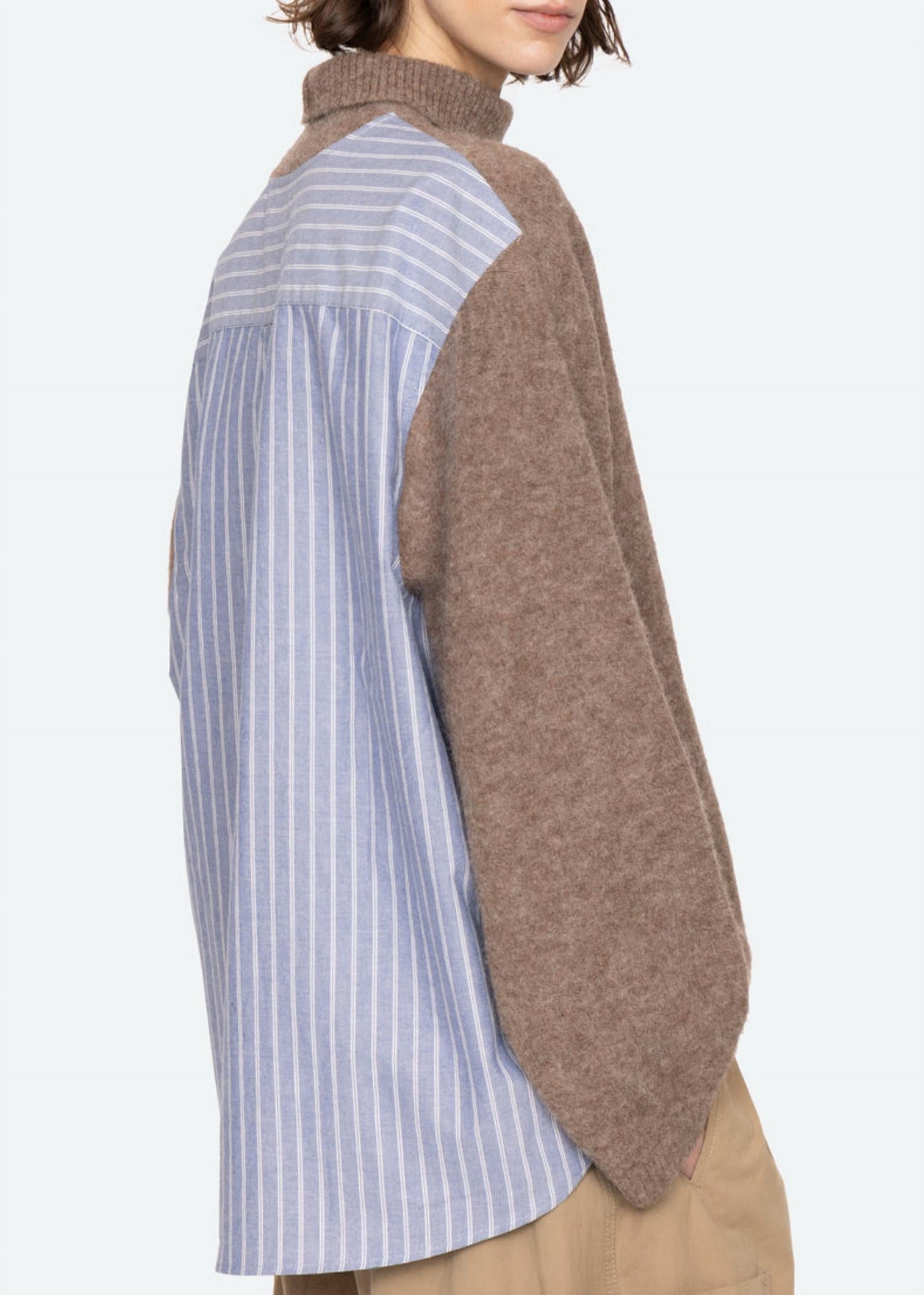 SEA Mallory Turtleneck Sweater in camel multi - women's sweater - view 4